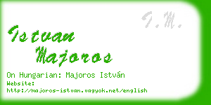 istvan majoros business card