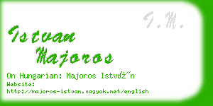 istvan majoros business card